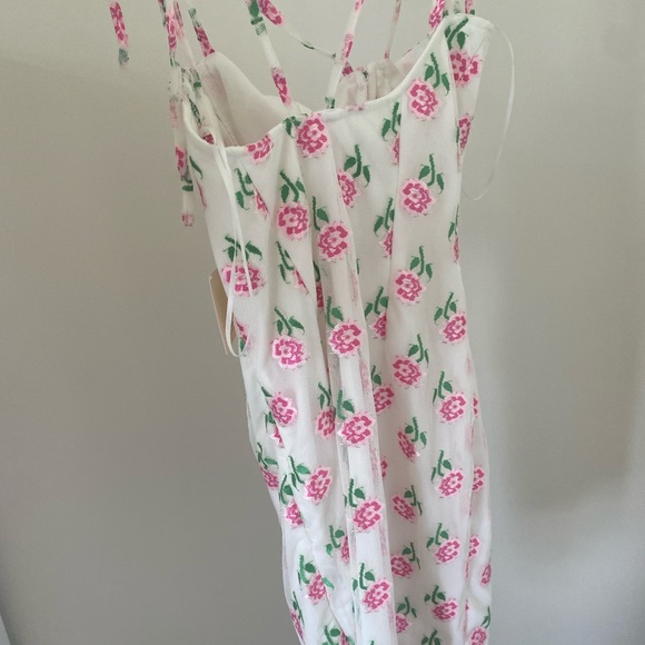 BNWT super down size small dress with roses. never worn fits like an extrasmall - Picture 2 of 2